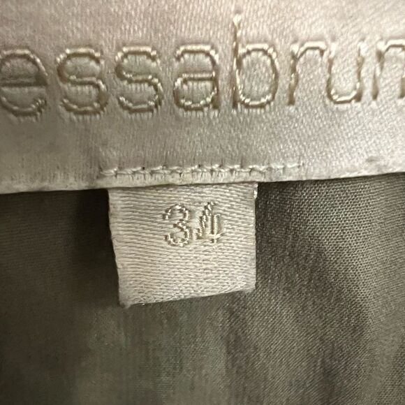 Vanessa Bruno army green button down shirt size 34 - Picture 4 of 6